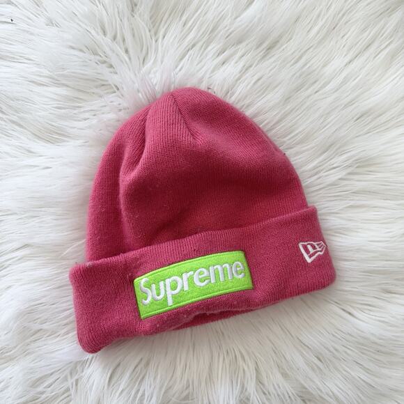 Supreme Pink Foldover Beanie One Size - Picture 1 of 4
